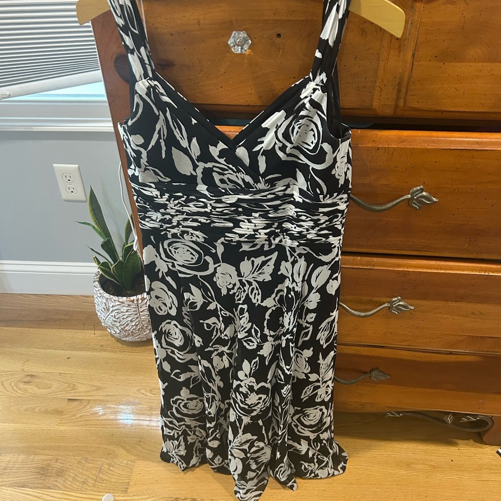 Black and White Floral Dress